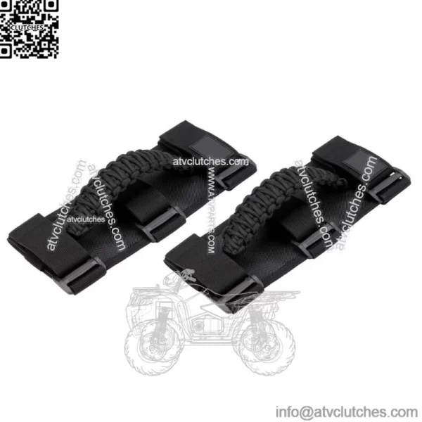 UTV 1.5"-2" Roll Bar Grab Handle Grips Black for Polaris RZR Ranger Can Am Honda (Fits: Yamaha Rhino 660)