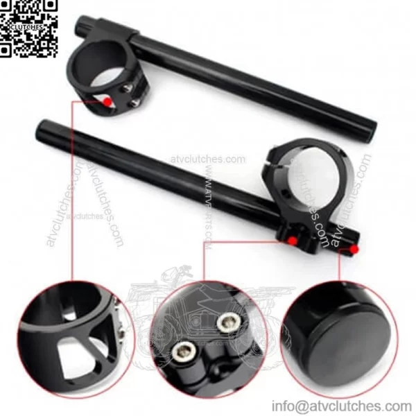 CNC Billet Aluminum Motorcycle Clip On Handlebars