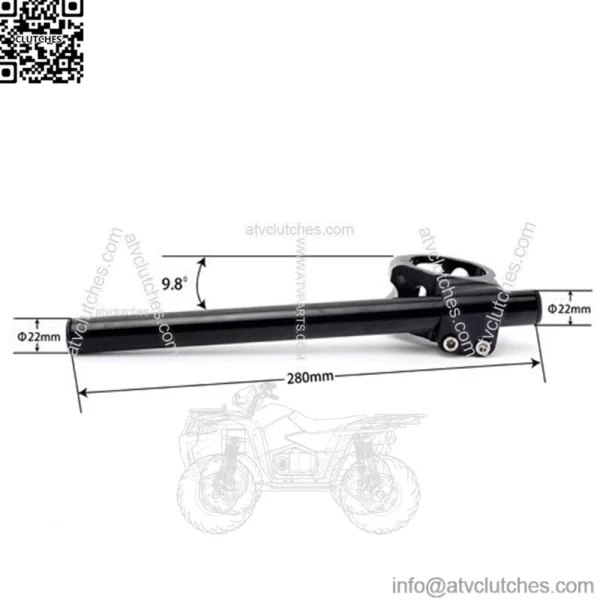 CNC Billet Aluminum Motorcycle Clip On Handlebars - Image 2