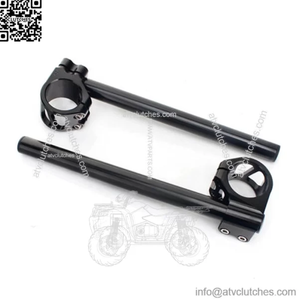 CNC Billet Aluminum Motorcycle Clip On Handlebars - Image 3