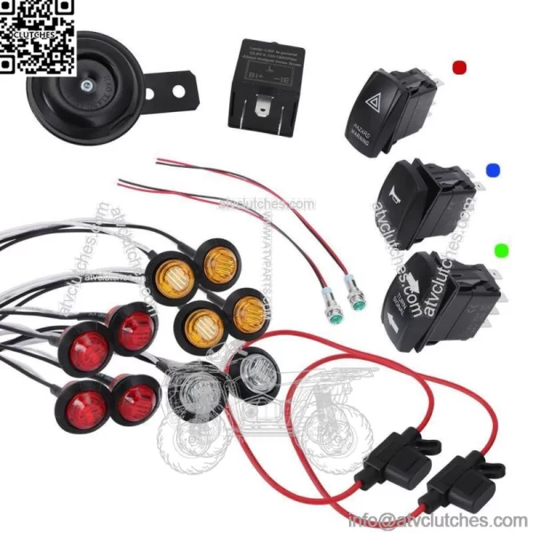 Turn Signal Warning Light Kit Horn Street Legal for  Kawasaki Mule Pro Teryx UTV