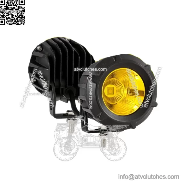 2x 3.5"Inch LED Round Driving Fog Lights Amber Combo Pods for Can-am Polaris ATV (For: More than one vehicle)