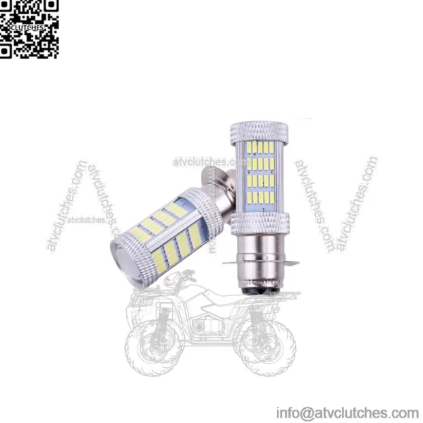 2X H6M LED Headlight 92SMD White Hi-Lo Beam P15D Motorcycle DRL Fog Light Bulb (For: Kawasaki Mule 610)