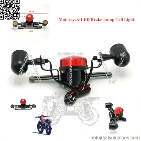 Motorcycle LED Rear Tail Light License Number Plate Lamp 12v Universal (For: Kawasaki Mule 1000)