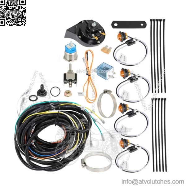 For Kubota RTV Kawasaki Teryx4 Pug & Play LED Turn Signal Light Kit w/Horn (Fits: Yamaha Rhino 660)