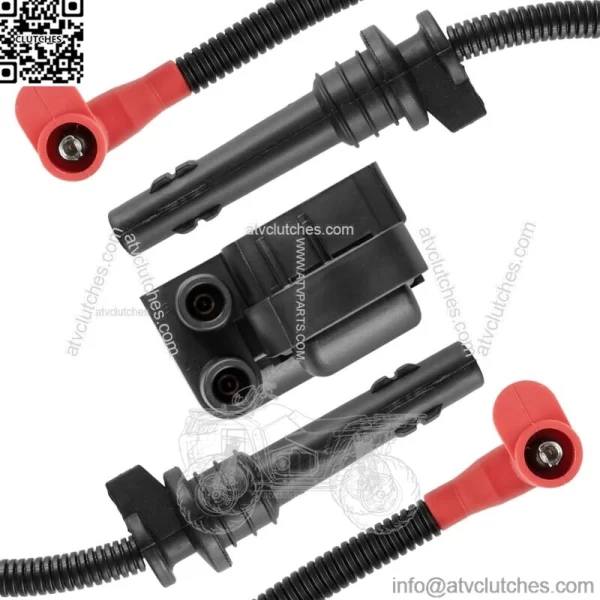 Ignition Coil with Spark Plug Wires for Polaris Ranger XP 900 2014-2019 (For: Polaris) - Image 5