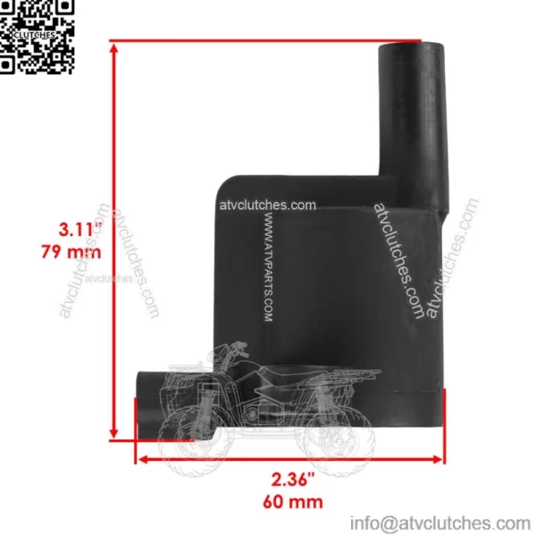 Ignition Coil with Spark Plug Wire For Polaris ACE 570 2016 2017 2018 2019 (For: Polaris) - Image 3