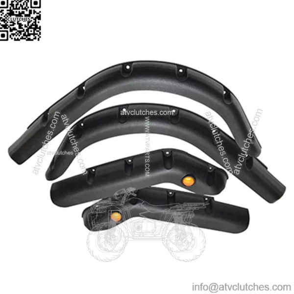 1995-2013 Golf Cart Fender Flares with Running Lights - Set of 4pcs (Front and Rear)
