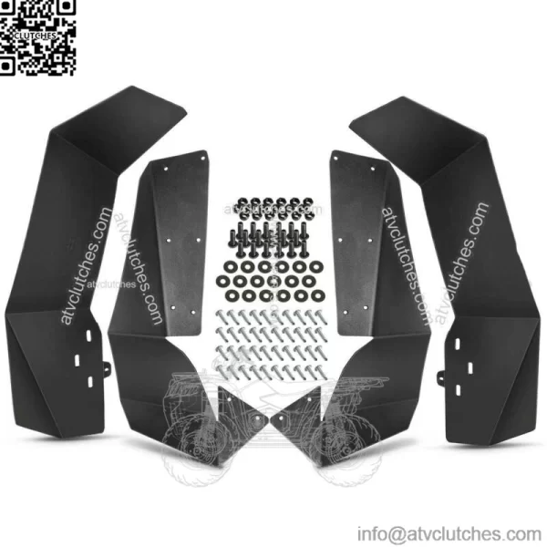 For Polaris RZR-4 900 RZR-S 900 RZR-S 1000 Mud Flaps UTV Fender Flares 2015-2019 (For: Polaris)