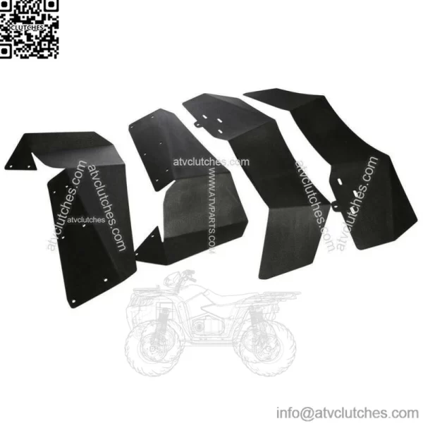 For Polaris RZR-4 900 RZR-S 900 RZR-S 1000 Mud Flaps UTV Fender Flares 2015-2019 (For: Polaris) - Image 3