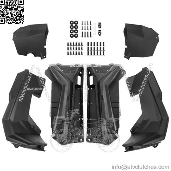 Front Rear XL Wide Fender Flares For Polaris General 1000 2016-2022 Full Set - Image 2