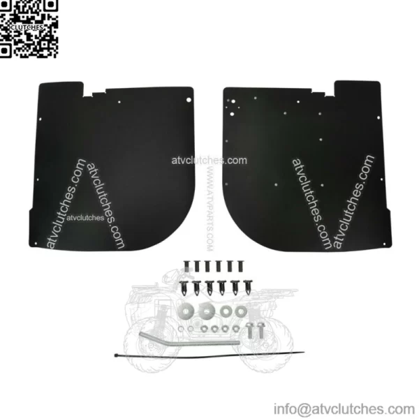 For 2013-2017 Polaris Ranger XP 900 XP 1000 Rear Mud Guards Fender Flares (For: Polaris) - Image 2