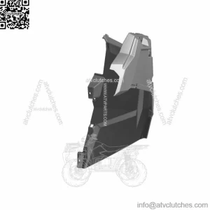Polaris Fender, Front, Right, Radar Blue,  OEM Part 5450718-724, Qty 1 (For: Polaris)