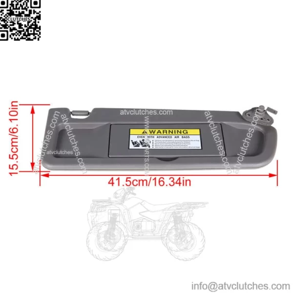 Passengers Side Sun Visor Plastic Fit For 2006-2011 Honda Civic 83230-SNA-A01ZA - Image 4