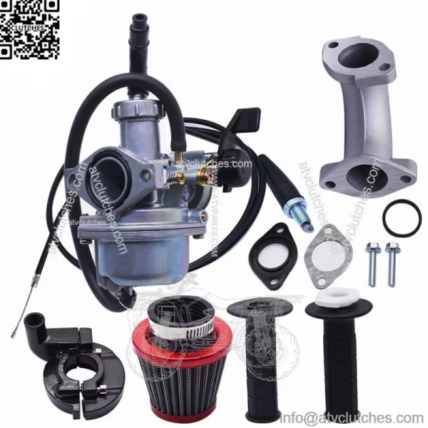 Carburetor & Intake Manifold Air Filter & Handle Grip For Honda XR70R 1998-2003