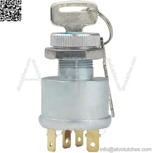 Ezgo Golf Ignition Switch with Key for EZGO TXT, Medalist, Marathon, Workhorse, ST, Shuttle Golf Cart, 4 Terminals, 33639-G01 33639G01, 33639-G03 33639G03
