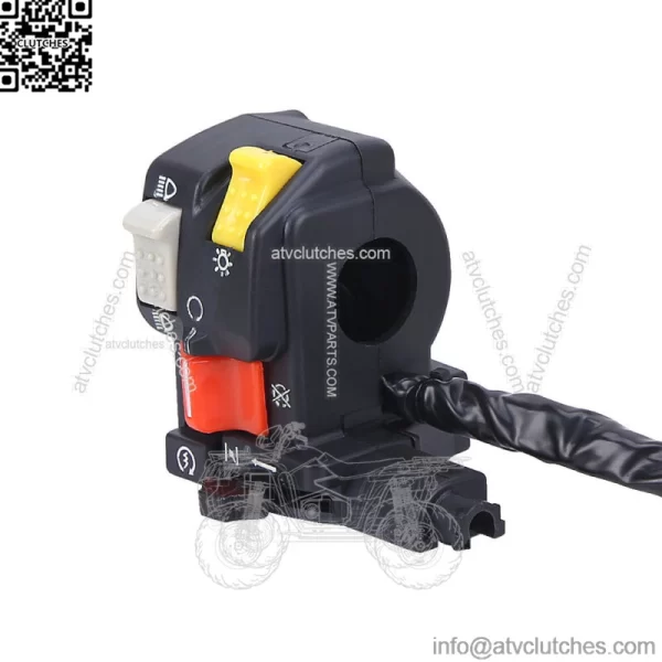 Left Handlebar Kill Switch for Honda FourTrax 300 TRX300 FW 2x4 4x4 1996-00 ATV  (For: Honda) - Image 2