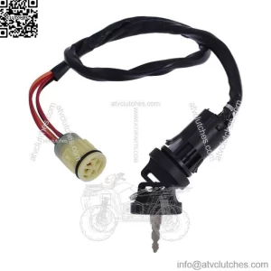 Ignition Switch Keys For Honda Rancher 350 TRX350FE 4x4 ES 2000-2006 ATV Black
