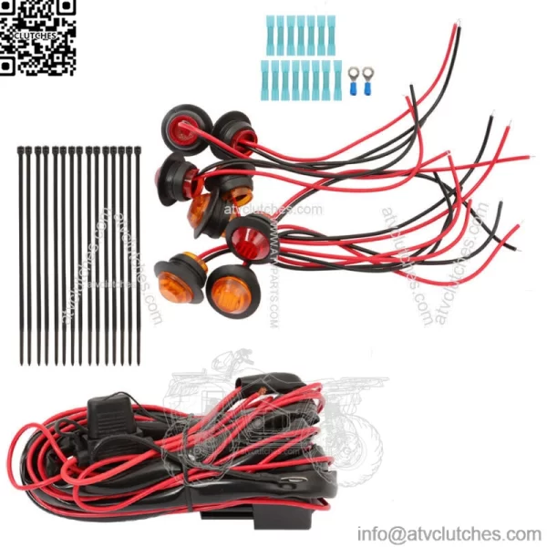 For SXS Kawasaki Mule Teryx 4 Street Legal LED Rocker Switch Turn Signal Kit