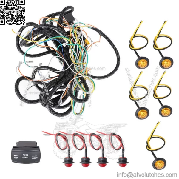 ATV Universal Rocker Switch Turn Signal Kit For Polaris Ranger General RZR UTV
