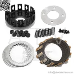 Aluminum Clutch Basket Plates Kit Cushion Bushings For Yamaha Banshee 350 YFZ350 1987-2006