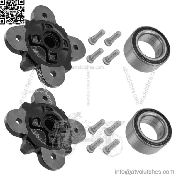 Front Wheel Hubs w/ Studs & Bearings for Polaris RANGER CREW 1000 XP 2017-2018 (For: Polaris)