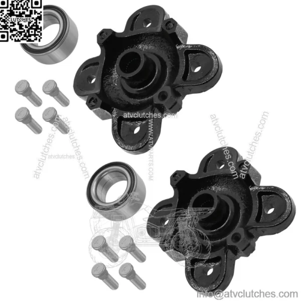 Front Wheel Hubs w/ Studs & Bearings for Polaris RANGER CREW 1000 XP 2017-2018 (For: Polaris) - Image 5