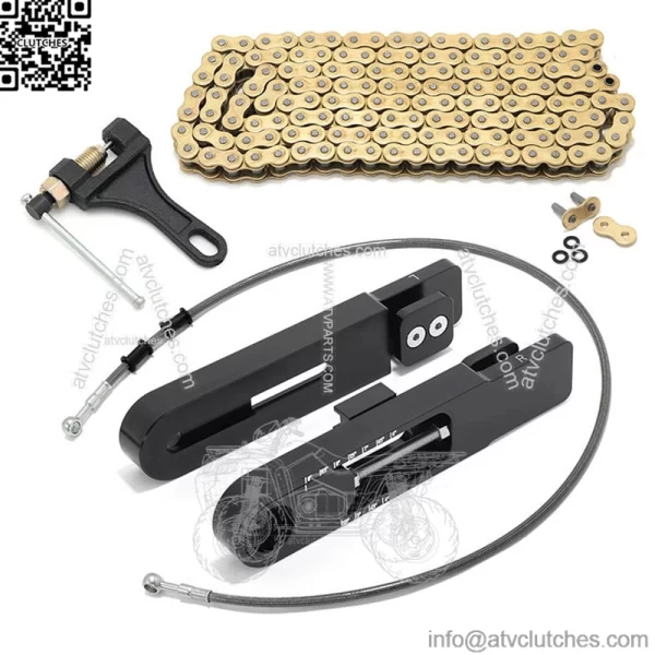 4"-9" Swingarm Extensions Brake Line Chain Remover Kit for Honda XR650L - Image 2