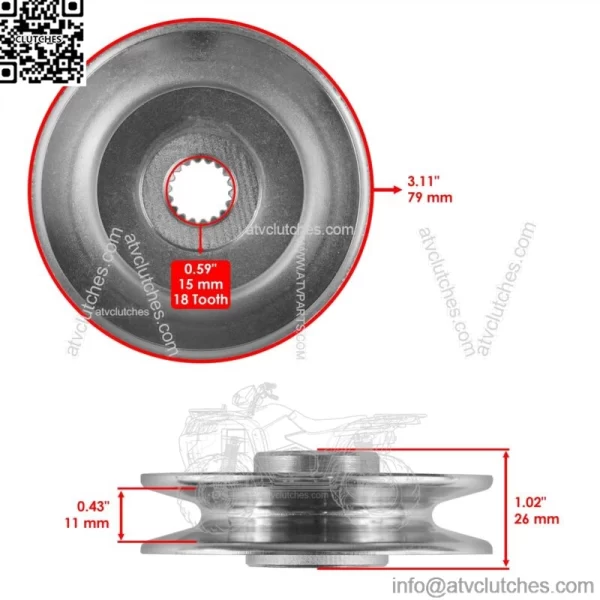 Transmission Pulley For John Deere D110 D120 D125 D130 D140 D150 D160 MIU800221 - Image 2