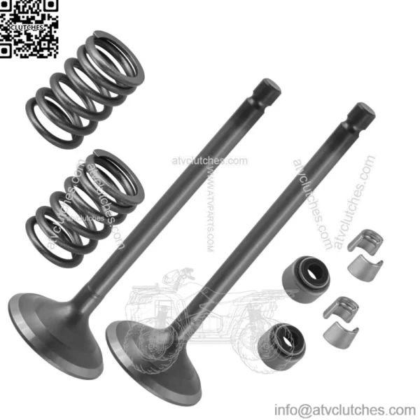 2x Exhaust Valve Kit for Yamaha Rhino 660 4x4 2004 2005 2006 2007 (For: 2006 Yamaha Rhino 660)