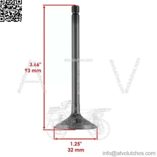 2x Exhaust Valve Kit for Yamaha Rhino 660 4x4 2004 2005 2006 2007 (For: 2006 Yamaha Rhino 660) - Image 2