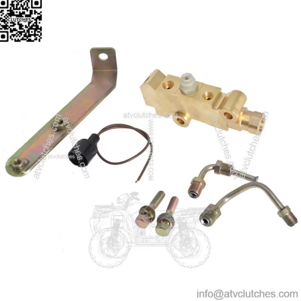 Disc Drum Brake Proportioning Valve 9/16" 1/2" Lines & Bracket PV4 Combination - Image 3