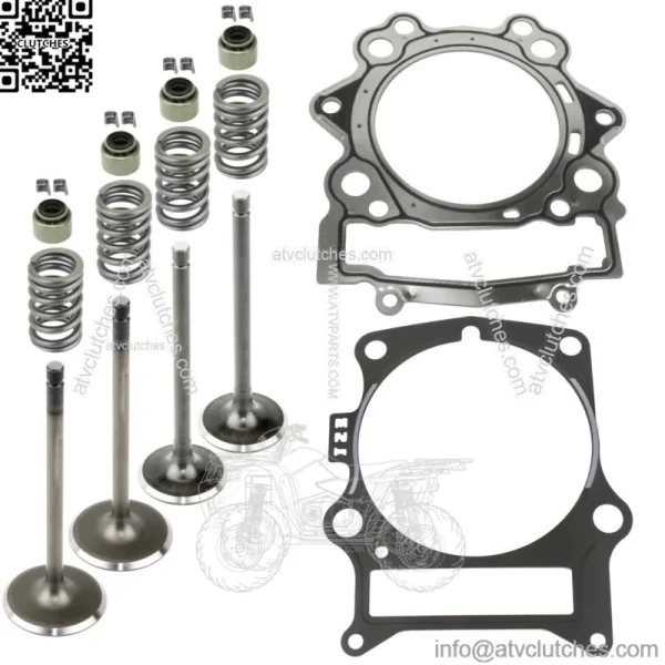 Cylinder Intake Exhaust Valve Kit for Yamaha Rhino 700 YXR700F Fi 2008-2013(For: Yamaha Rhino 700)