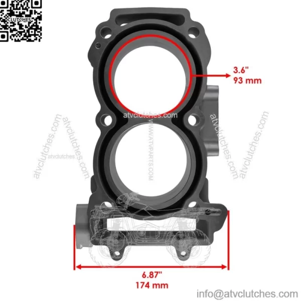 Cylinder & Gasket Kit for Polaris RZR XP 1000 2017-2022/ RZR XP 4 1000 2017-2022 (For: Polaris) - Image 3
