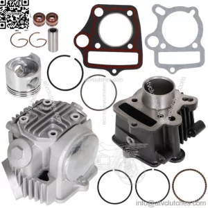 Fit 2000-2004 For Honda XR50R Top End Rebuild Kit Cylinder Head Piston Fittings