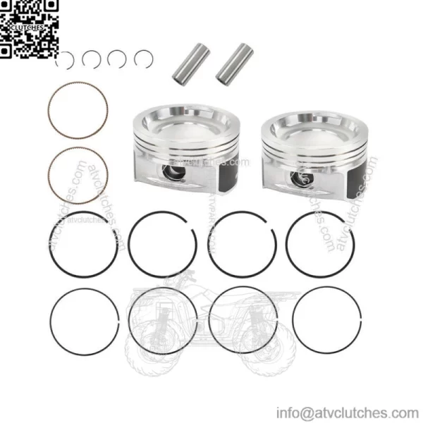 2 Cast Aluminium Cylinder Piston Kit for Polaris Sportsman 800 EFI 2005-2014