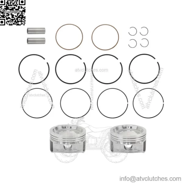 2 Cast Aluminium Cylinder Piston Kit for Polaris Sportsman 800 EFI 2005-2014 - Image 2