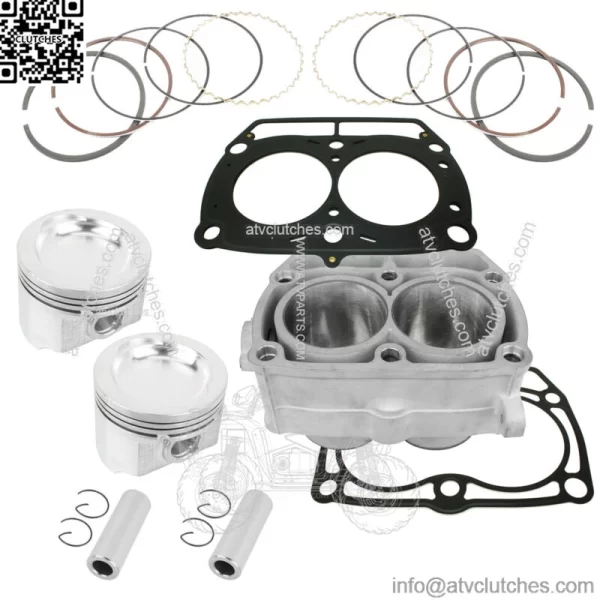 Cylinder And Piston Ring Kit Gasket For Polaris Ranger XP 700 4X4 2005 2006-2008 (For: Polaris)