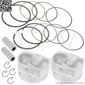 2 Cast Aluminium Cylinder Piston Kit For Polaris RZR 800 EFI 2011 2012 2013 2014 (For: Polaris)