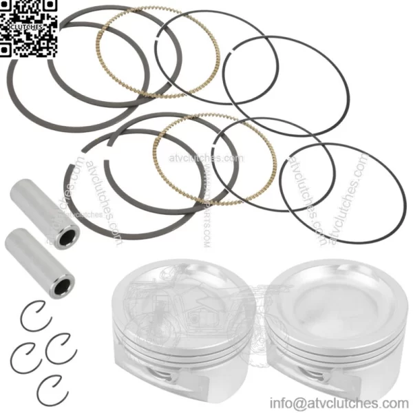 2 Cast Aluminium Cylinder Piston Kit For Polaris RZR 800 EFI 2011 2012 2013 2014 (For: Polaris) - Image 2