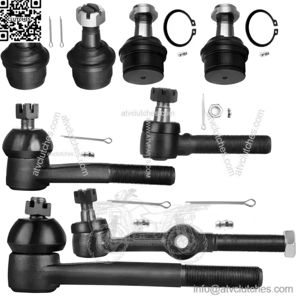 New 8-Piece For Chevy Blazer K10 Suburban K20 K5 V1500 V2500 V20 Suburban For GMC Jimmy 4WD K1500 For GMC -2 Front Lower 2 Upper Ball Joint 2 Left Right Outer Tie Rod 1 Inner 1 Outer Drag Link