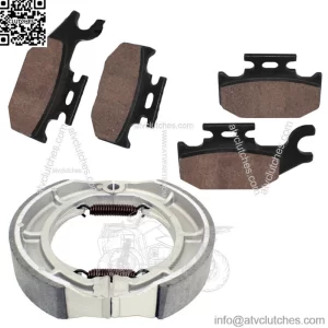 Front Brake Pads Rear Brake Shoes for Suzuki LT-F400F Kingquad 400 2008-2020
