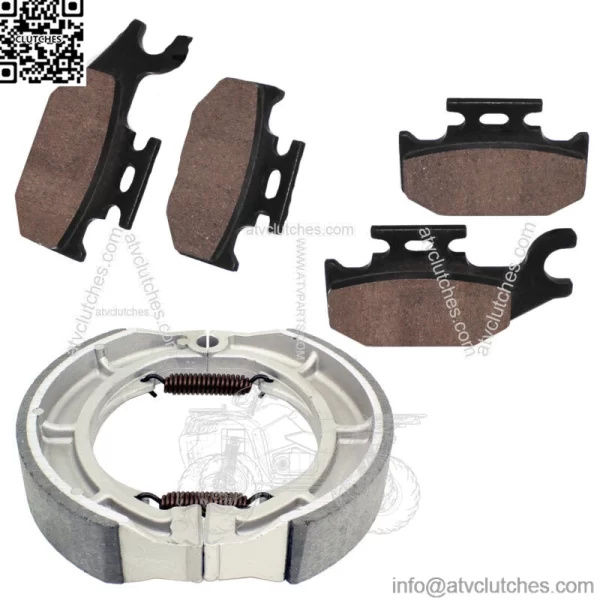 Front Brake Pads Rear Brake Shoes for Suzuki LT-F400F Kingquad 400 2008-2020