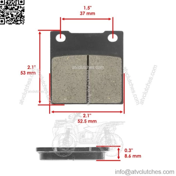 for Suzuki GS550 GS550L 1983 1984 1985 1986 Front Brake Pads & Rear Brake Shoes - Image 3