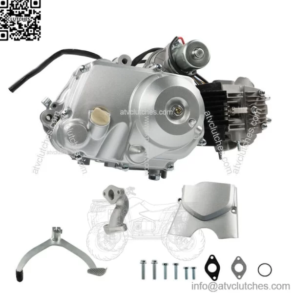 125cc 4 Stroke ATV Engine Motor 3-Speed Semi Auto w/Reverse For ATV Quad Go Kart