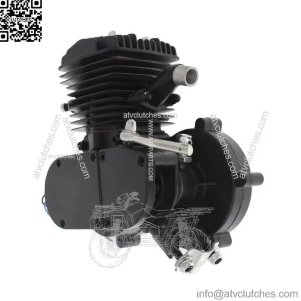 80cc Motorized Motorised Bicycle Bike Cycle 2 Stroke Gas Engine Motor Black