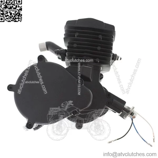 80cc Motorized Motorised Bicycle Bike Cycle 2 Stroke Gas Engine Motor Black - Image 2