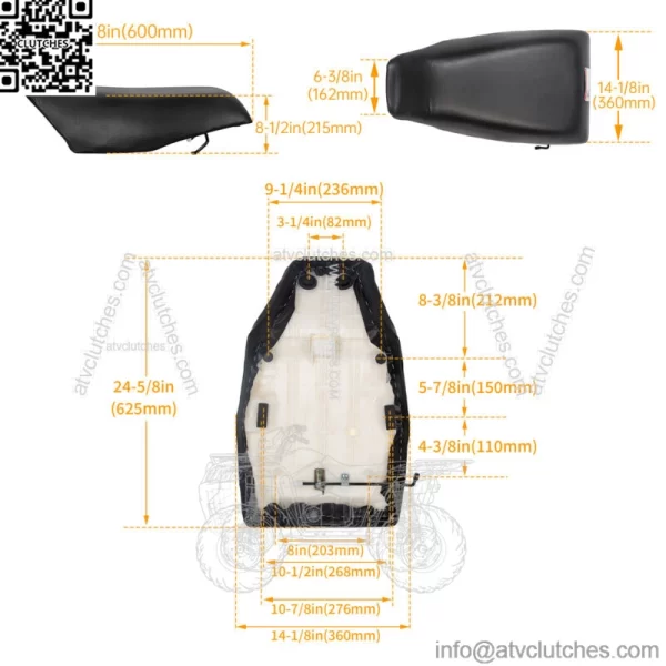 NEW FOR 1988-2000 Honda TRX 300 TRX300 FW Fourtrax Complete Seat Assembly (For: Honda) - Image 3