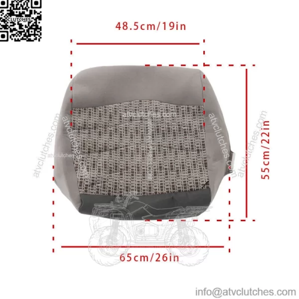 For 1999-2000 Ford F250 F350 F450 F550 XLT Front Seat Cover Driver Gray Cloth - Image 4