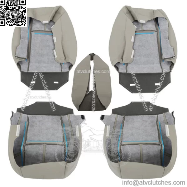 Seat Cover Gray For 2007-2014 Chevy Tahoe GMC Sierra Front Left&Right Bottom&Top - Image 5